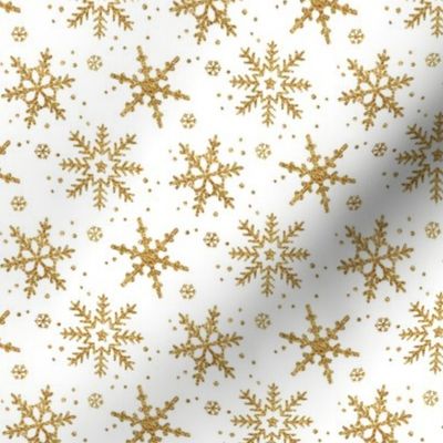 Snowflake Shimmer in Gold, Half Scale