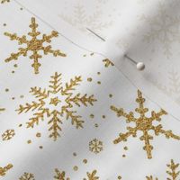 Snowflake Shimmer in Gold, Half Scale