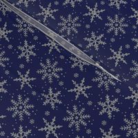 Snowflake Shimmer in Navy / half scale