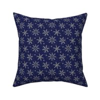 Snowflake Shimmer in Navy / half scale