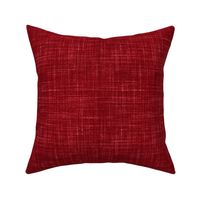 Faux linen in cranberry red