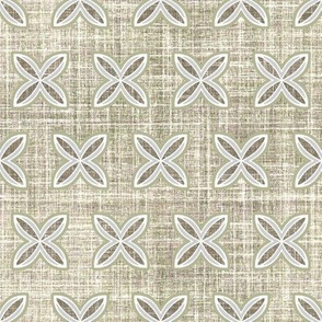 Faux linen motif in taupe