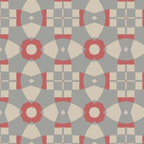 Abstract Geometric in Grey and Pink