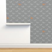 Tangram foxes - grey and orange