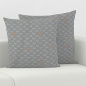 Tangram foxes - grey and orange