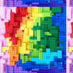 Rainbow Color Building Brick