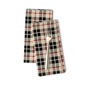 fall plaid in red/black/tan