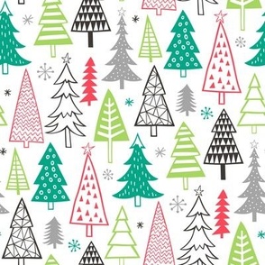 Christmas Holiday Forest Trees 