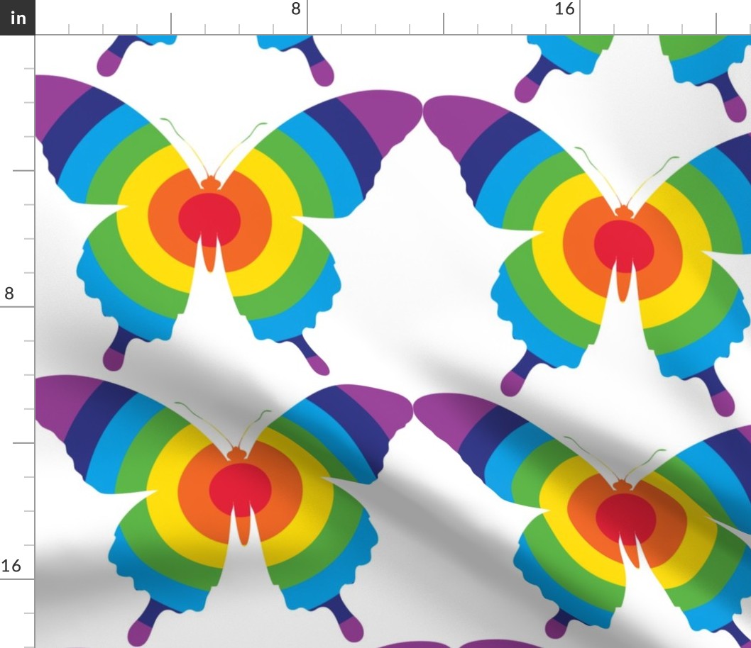 rainbow butterfly print