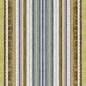 Faux linen ticking Vintage stripe