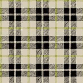 fall plaid olive/black/tan