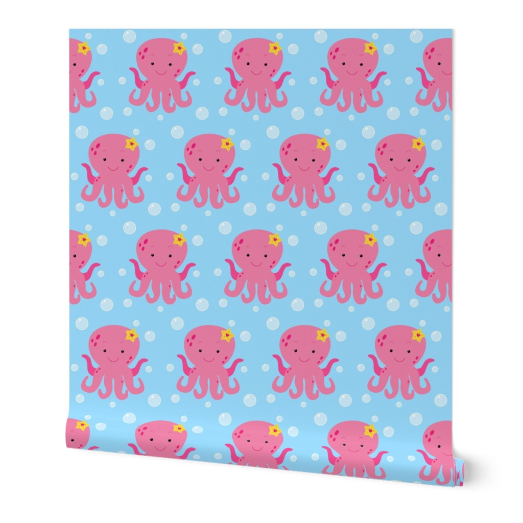 Happy Girl Squid Light Blue