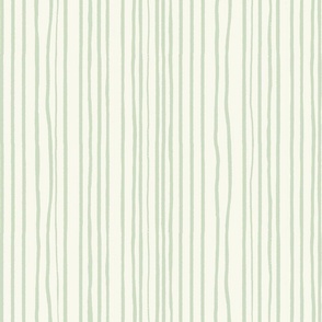 Pale green stripes on ivory background