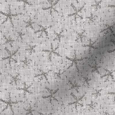 Sparkly stars on smoky gray linen weave by Su_G_©SuSchaefer