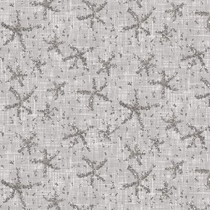 Sparkly stars on smoky gray linen weave by Su_G_©SuSchaefer