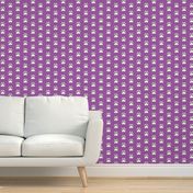 Pawprint Polka dots - 1 inch (2.54cm) - White (FFFFF) on Light Purple (#a25bb1)