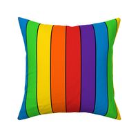 Stripes - Vertical - 2 inch (5.08cm) - Rainbow stripes with 0.15 inch (0.38cm) thick Black (#000000) Outlines