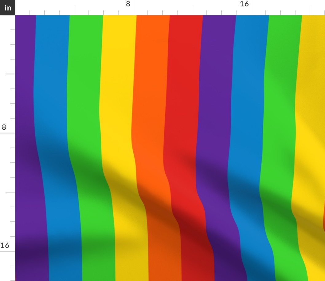 Stripes - Vertical - 2 inch (5.08cm) - Rainbow