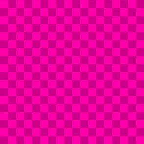 Checks - 1 inch (2.54cm) - Pink (#FF00AA) and Dark Pink (#CC0088)