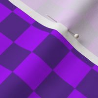 Checks - 1 inch (2.54cm) - Dark Purple (#5E259B) and Mid Purple (#AA00FF)