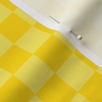 Checks - 1 inch (2.54cm) - Pale Yellow (#F9EA62) and Yellow (#FFD900)