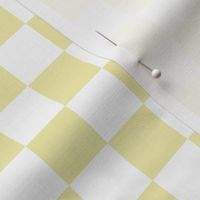 Checks - 1 inch (2.54cm) - Beige (#F3E3C0) & White (#FFFFFF)