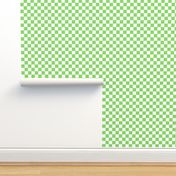 Checks - 1 inch (2.54cm) - White (#FFFFFF) & Green (#89DA65)