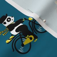 Bicycle panda petrol and yellow - big