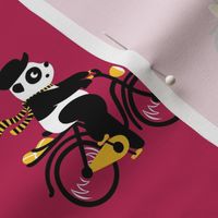 Bicycle panda fuchsia and yellow - big