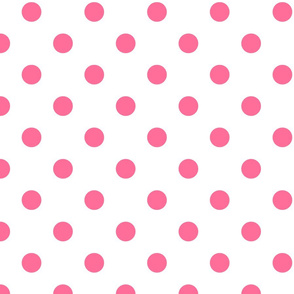 White with Pink Polka Dots