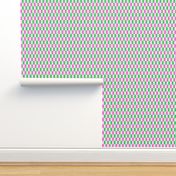 Woven pink and green