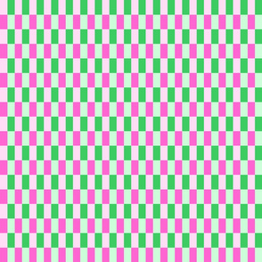 Woven pink and green