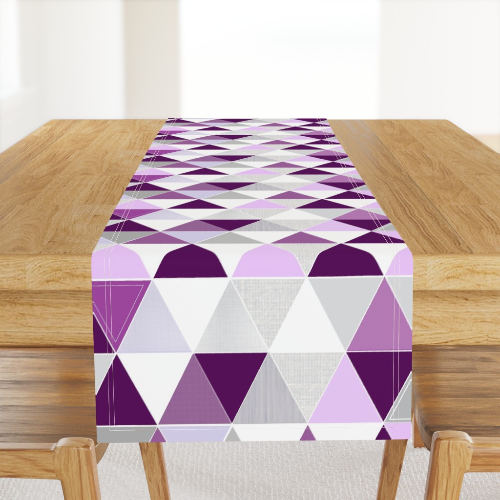 Plum Lavender Triangle Quilt