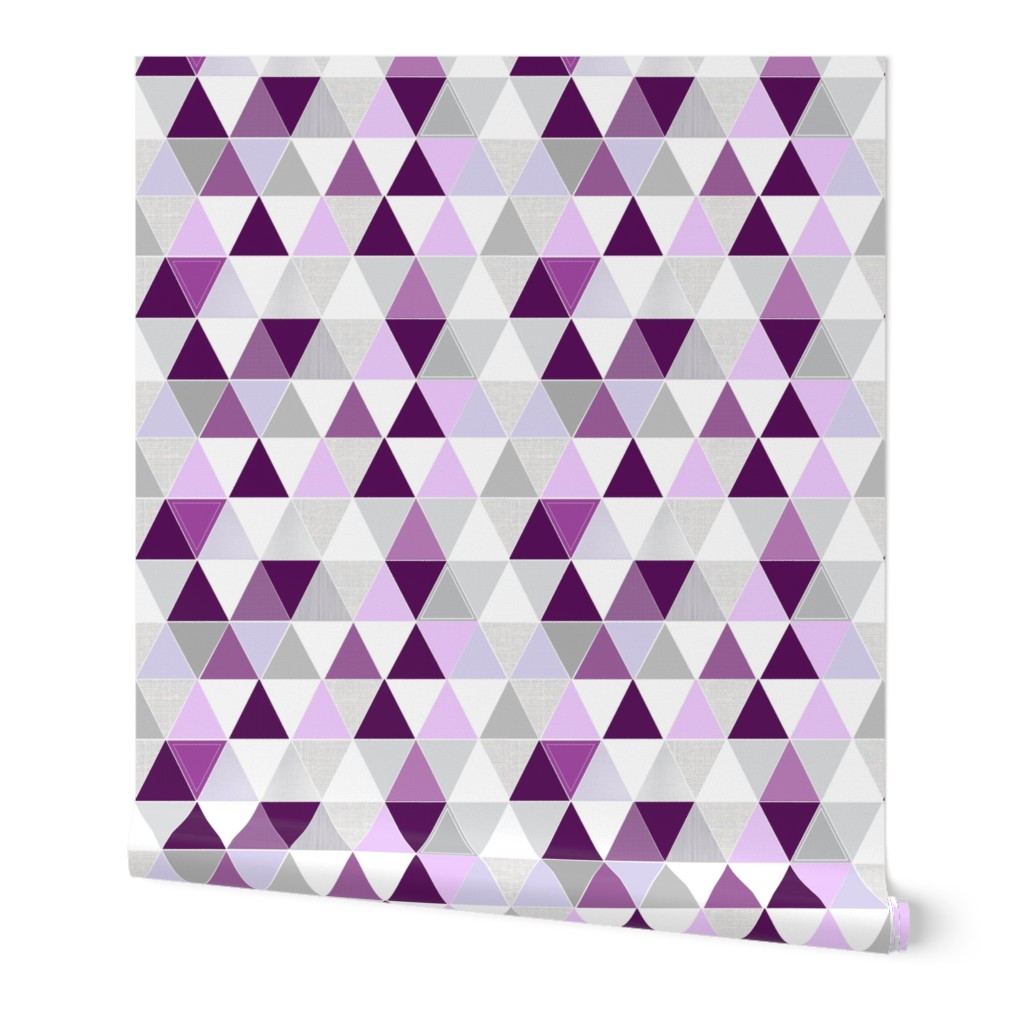 Plum Lavender Triangle Quilt