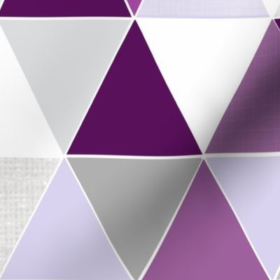 Plum Lavender Triangle Quilt