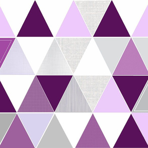 Plum Lavender Triangle Quilt