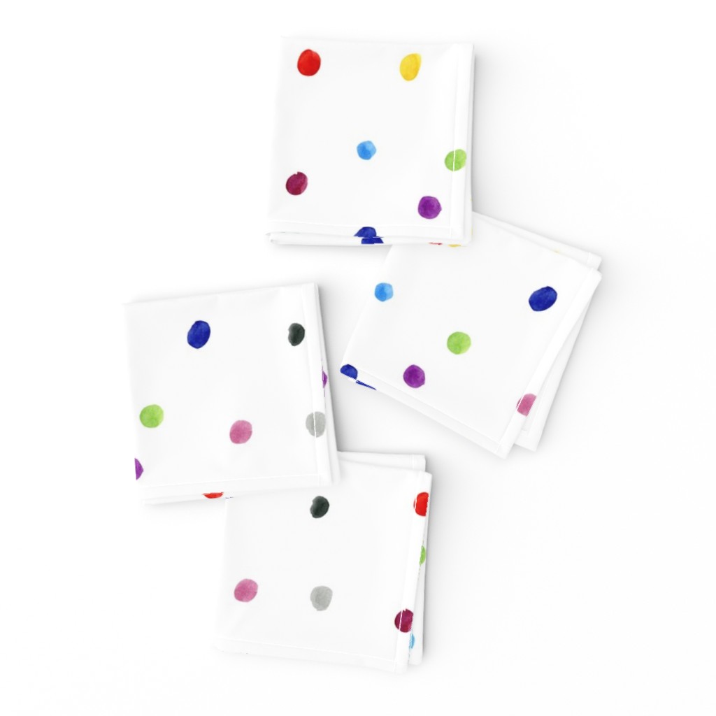 Watercolor Polka Dots - Multicolor