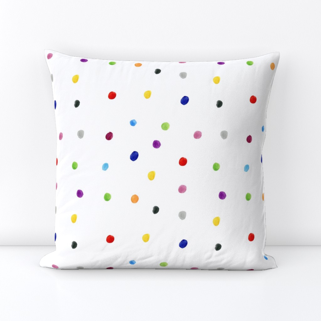 Watercolor Polka Dots - Multicolor