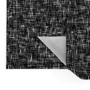 Sparse white on black tweedy linen-weave, LARGE by Su_G_©SuSchaefer