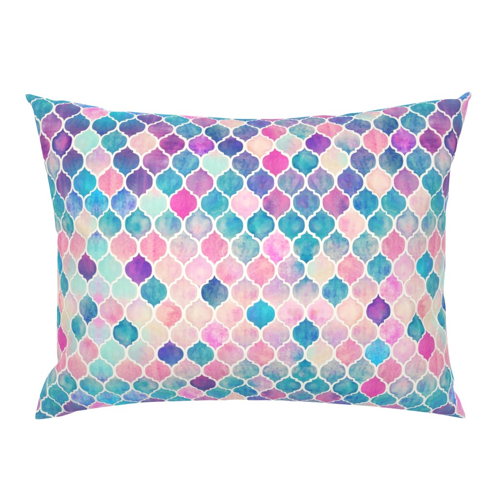 Rainbow Pastel Watercolor Moroccan Pattern