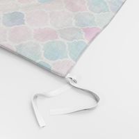 Rainbow Pastel Watercolor Moroccan Pattern