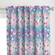 Rainbow Pastel Watercolor Moroccan Pattern