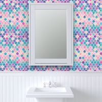 Rainbow Pastel Watercolor Moroccan Pattern