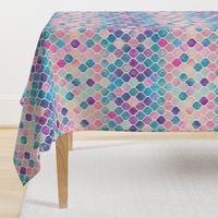 Rainbow Pastel Watercolor Moroccan Pattern