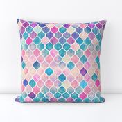 Rainbow Pastel Watercolor Moroccan Pattern