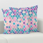 Rainbow Pastel Watercolor Moroccan Pattern