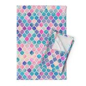 Rainbow Pastel Watercolor Moroccan Pattern