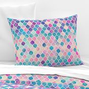 Rainbow Pastel Watercolor Moroccan Pattern