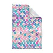 Rainbow Pastel Watercolor Moroccan Pattern