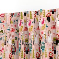 nutcracker ballet // nutcracker christmas fabric xmas holiday christmas ballet pink xmas holiday fabric